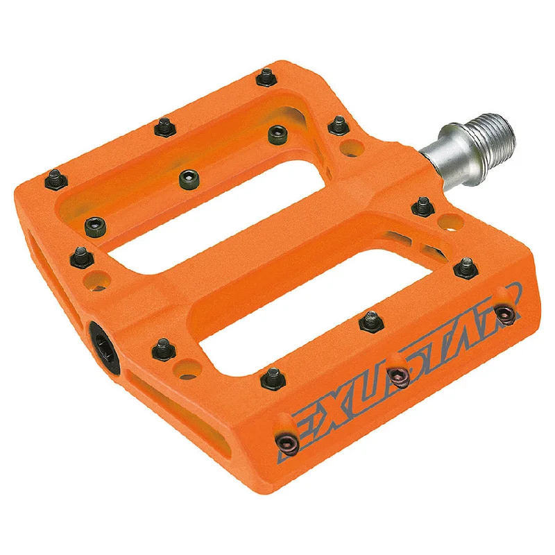 bicycle chain guard purpose-Pedali Exustar Flat PB71 - Arancio