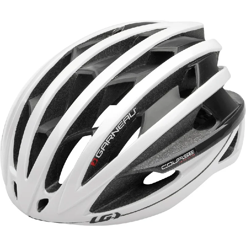 bicycle rear dropout repair-Louis Garneau Course Road Helmet - White