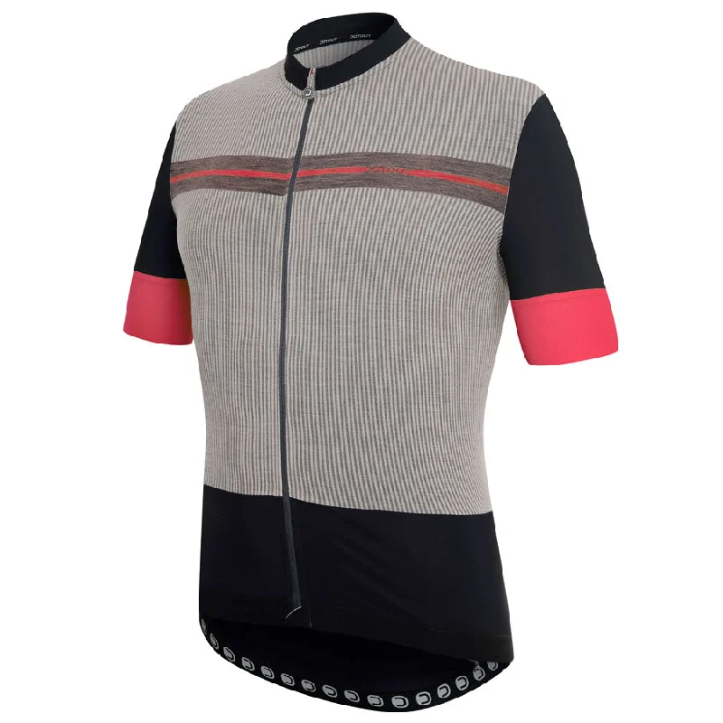 cycling clothing with breezy threads-Maglia DotOut Fusion - Nero Rosso