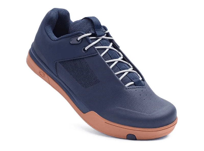 cycling clothing with plush pads-Crank Brothers Mallet Lace MTB Shoe - Navy-Silver-Gum