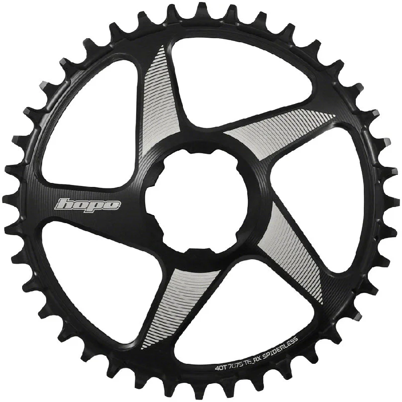 cycling helmets for aerodynamic speed-Hope RX Spiderless Chainring - 38t Hope Direct Mount Black