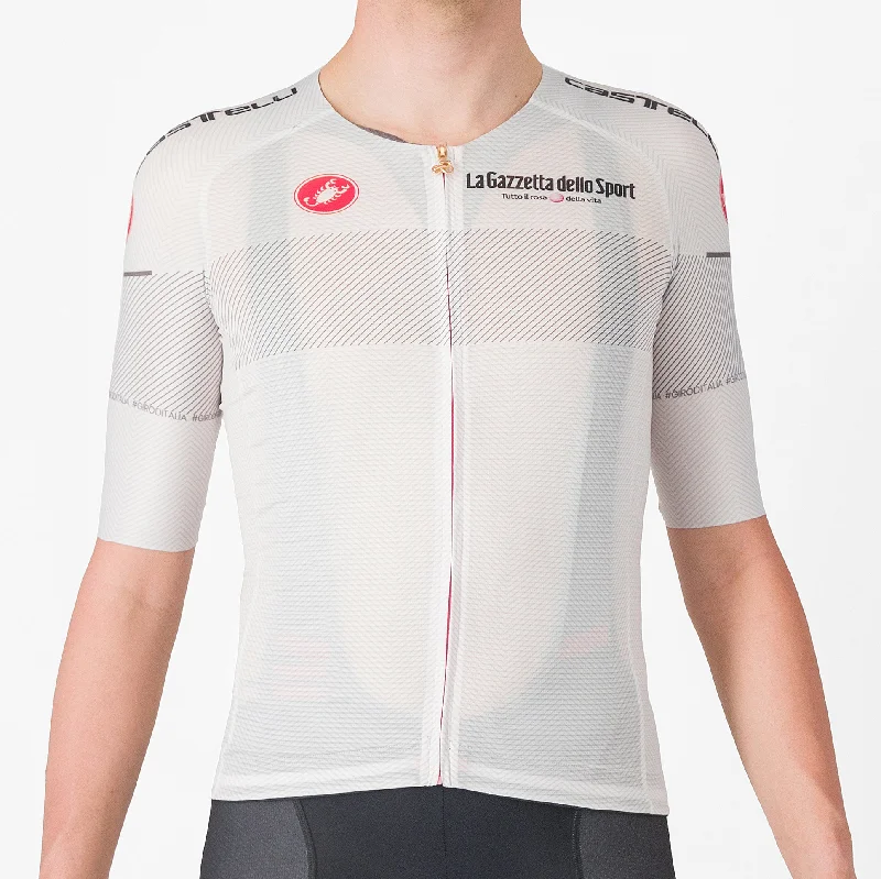 cycling clothing for ace cyclists-Maglia Bianca Giro d'Italia 2024 Race