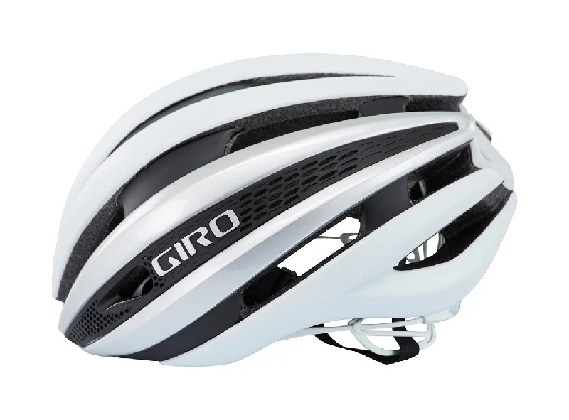 bicycle pump head types-Giro Synthe Road Helmet - Matt White-Silver