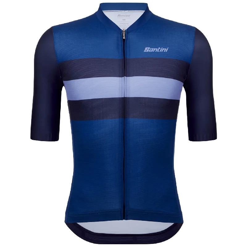 cycling clothing for tough lanes-Maglia Santini Sleek Bengal - Blu scuro