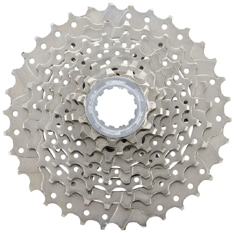 mountain bike pedals for rugged use-Shimano Claris CS-HG50 Cassette - 8 Speed 11-34t Silver Nickel Plated