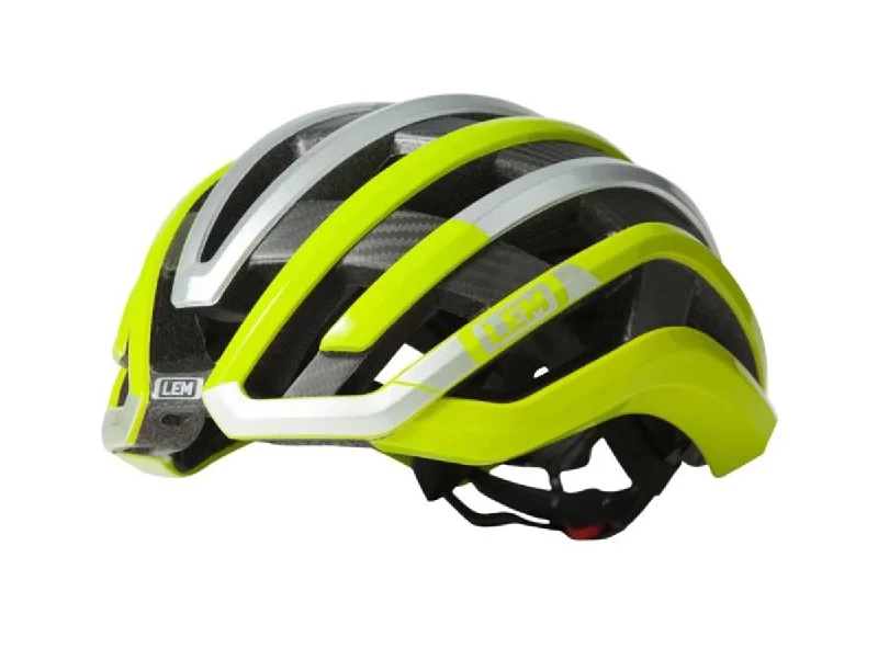 bicycle clincher tire types-LEM MotivAir Road Bike Helmet - Flo Yellow