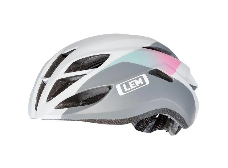 bicycle coil fork weight-LEM Volata Road Bike Helmet - Pink-White