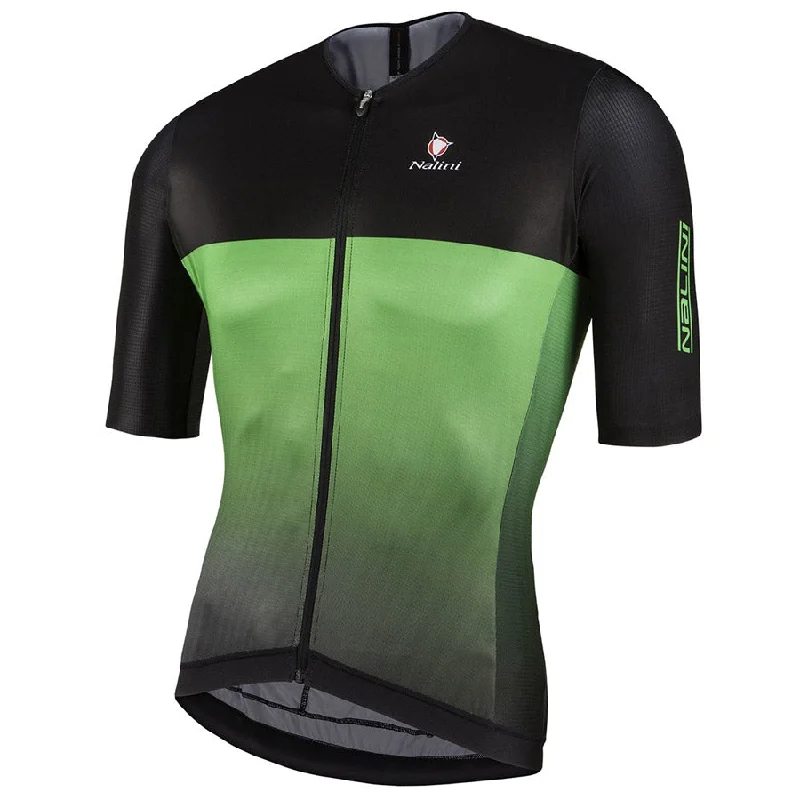 cycling clothing with firm hems-Maglia Nalini Black Ti - Verde