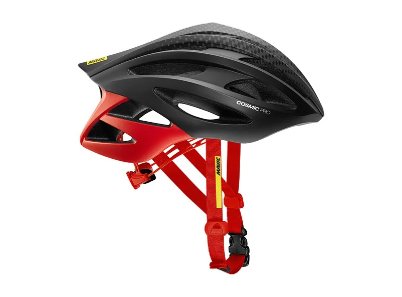 bicycle child trailer comfort-Mavic Cosmic Pro Road Helmet - Black-Red