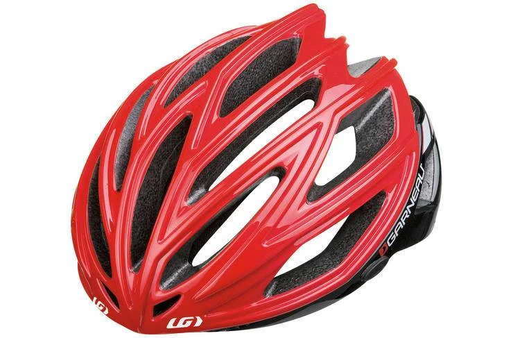 bicycle handlebar bag reviews-Louis Garneau Sharp Road Helmet - Red-Black