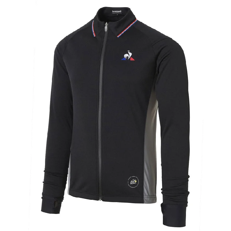 cycling clothing for mixed climates-Giubbino Le Coq Sportif Tour de France - Nero