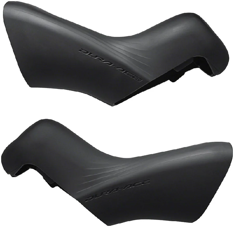 bike lights for safety and visibility-Shimano Dura-Ace ST-R9270 Di2 STI Lever Hoods - Black Pair