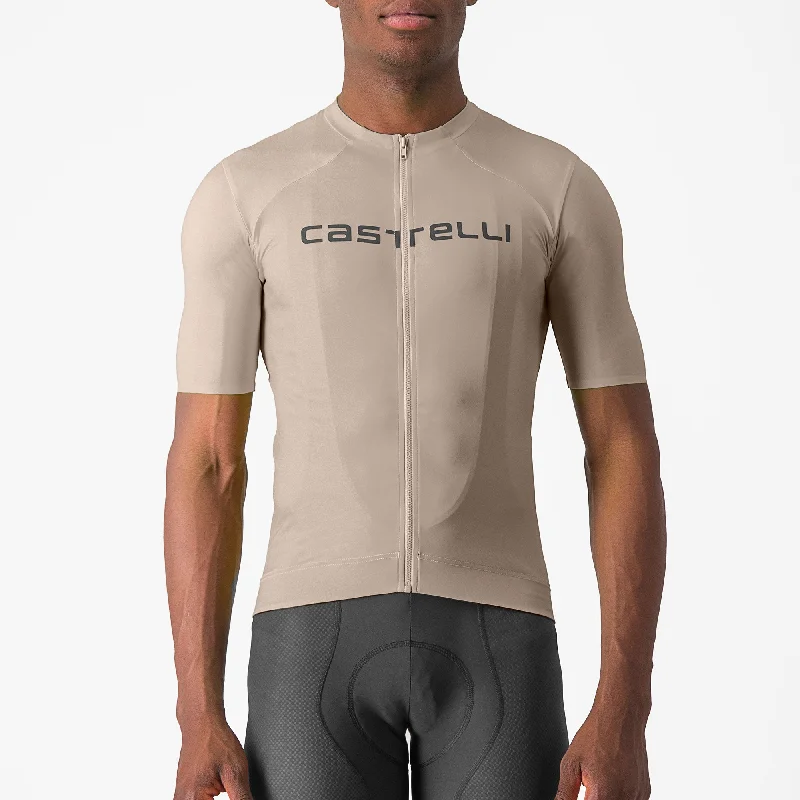 cycling clothing with sharp flair-Maglia Castelli Prologo Lite - Beige