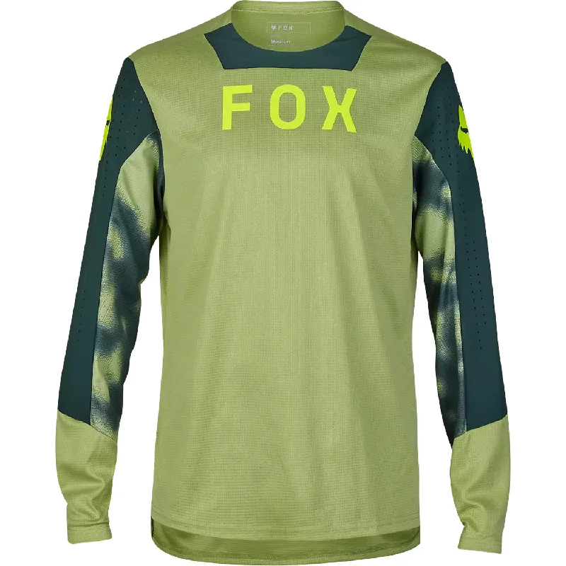 cycling clothing for studio bikes-Maglia maniche lunghe Fox Defend Taunt - Verde