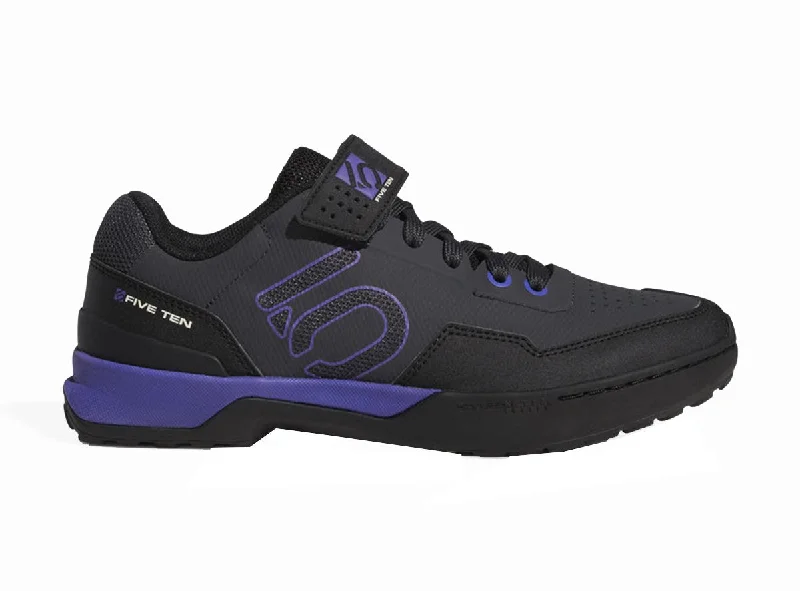 cycling clothing with stormy trips-Five Ten Kestrel Lace Clipless MTB Shoe - Womens - Black-Purple-Carbon - 2019