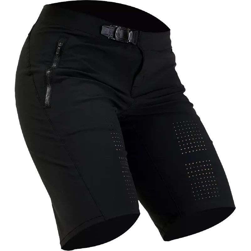 cycling clothing with rugged life-Pantaloncini Fox mtb donna Flexair - Nero nero