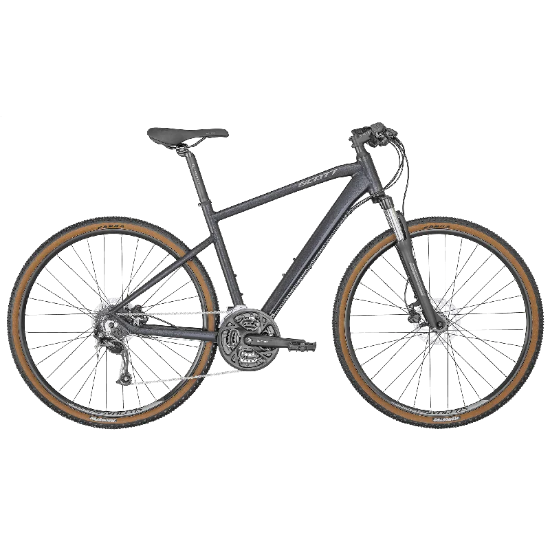 bicycle touring bike setup-Scott Sub Cross 40 Men- Granite Black