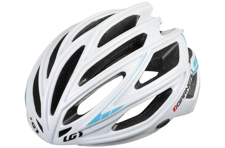 bicycle seat bag capacity-Louis Garneau Sharp Road Helmet - White-Blue