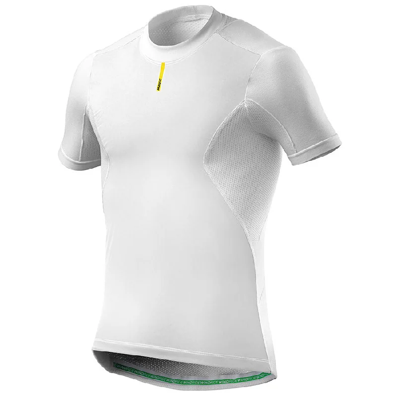 green cycling clothing selections-Maglia intima M/C Mavic Wind Ride - Bianco