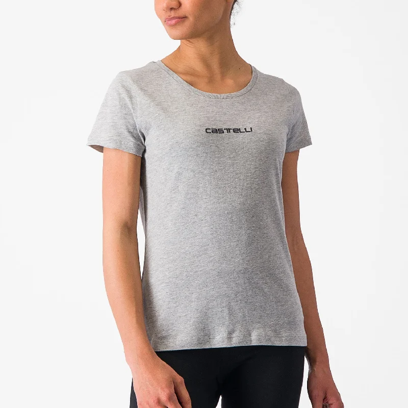 cycling clothing with mild spins-T-Shirt donna Castelli Classico - Grigio