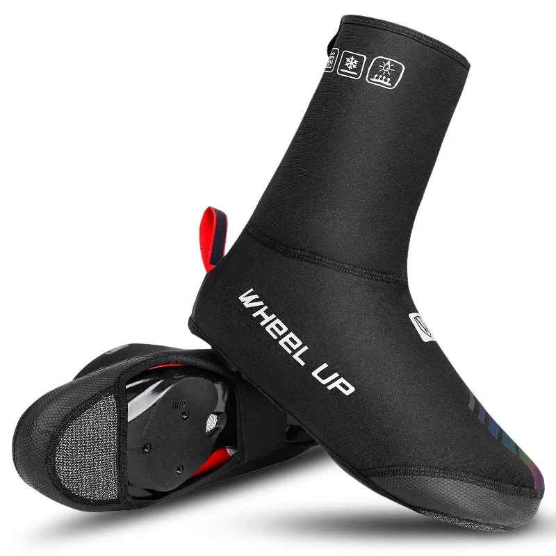 personalized cycling clothing stores-Bicycle Riding Overshoe Windproof Waterproof Protective Foot Cover Winter Shoe Cover for Men Women Thermal Warmer