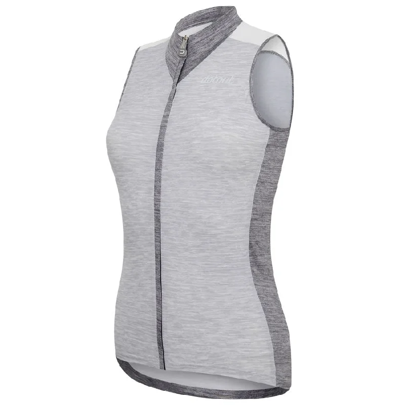 cycling clothing with bold edging-Maglia Donna S/M DotOut Kool - Melange Grigio