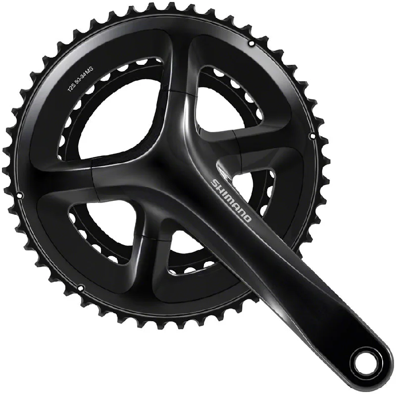 cycling jerseys for active rides-Shimano 105 FC-RS520 Crankset - 165mm 12-Speed 50/34t 110 Asymmetric BCD Hollowtech II Spindle Interface BLK