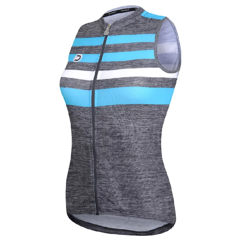 cycling clothing with sharp flair-Maglia Donna S/M DotOut Stripe 2018 - Melange Dark Grigio