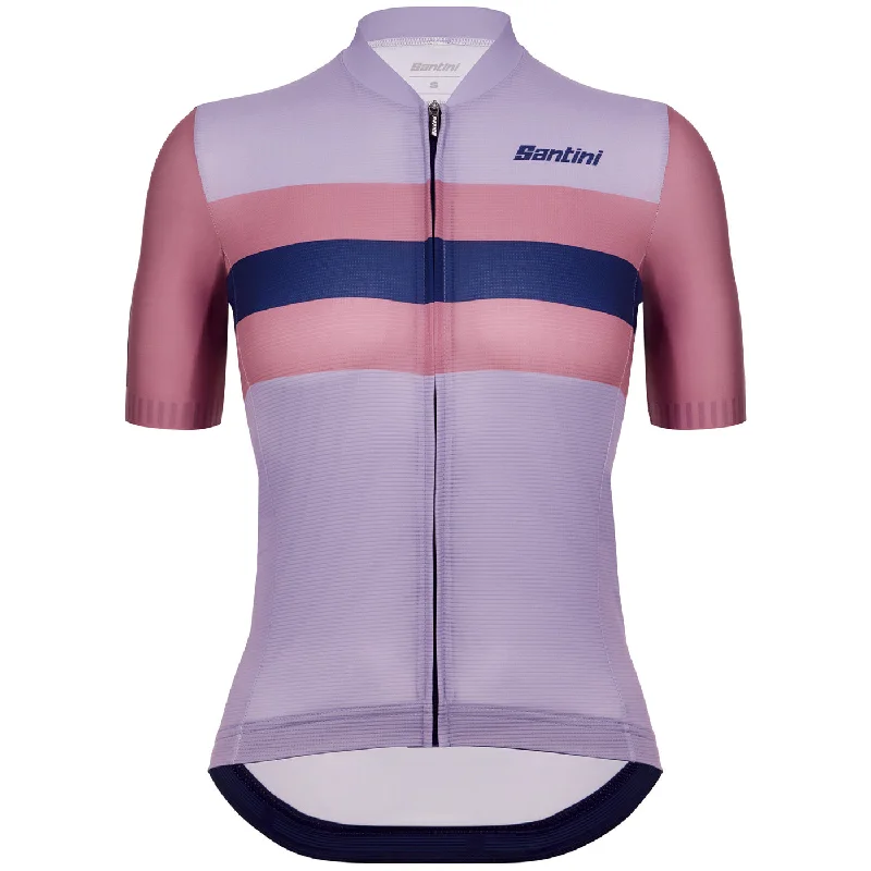 cycling clothing with plush threads-Maglia donna Santini Eco Sleek Bengal - Viola rosa