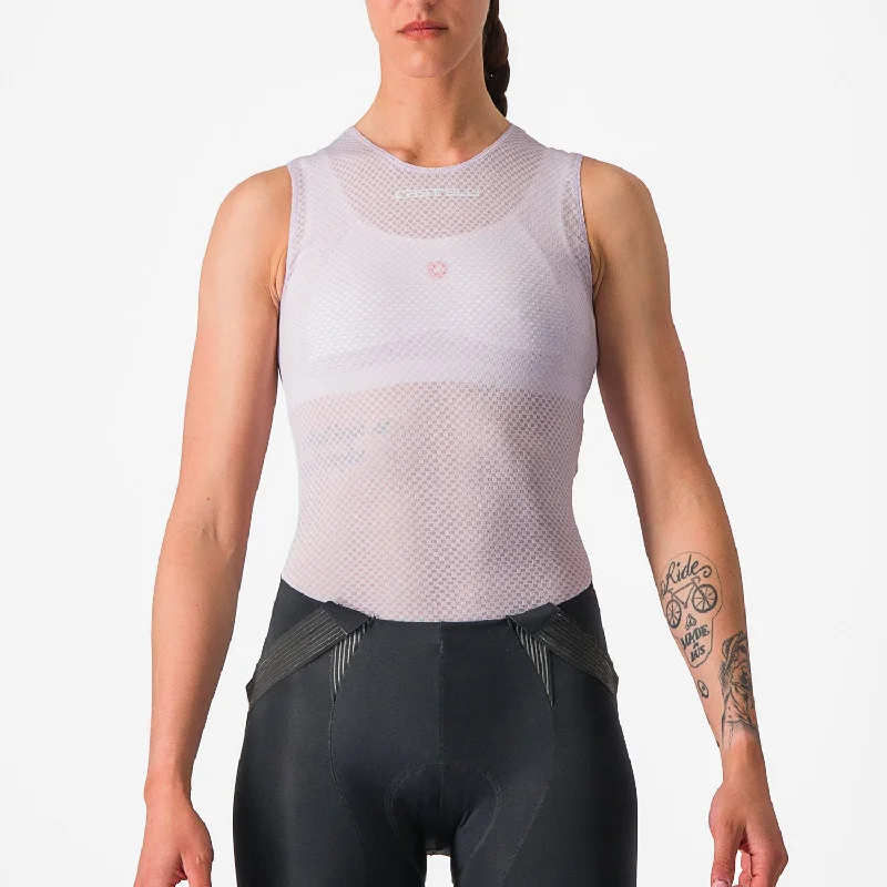 cycling clothing with wind barrier-Maglia intima senza maniche donna Castelli Pro Mesh 4 - Viola