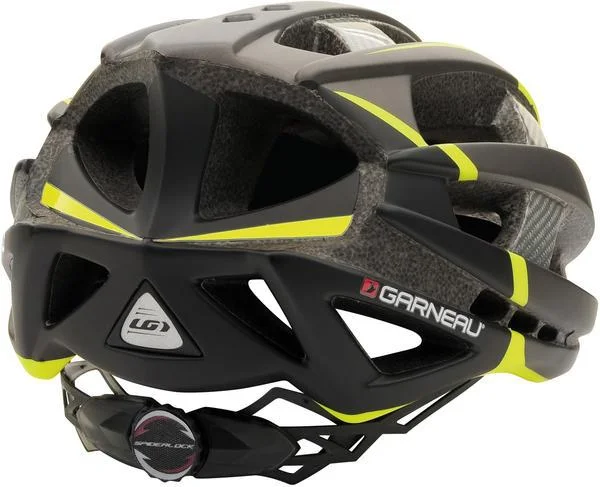 bicycle carbon frame repair-Louis Garneau Quartz II Road Helmet - Matt Gray-Yellow