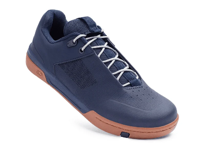 cycling clothing with stench zap-Crank Brothers Stamp Lace MTB Shoe - Navy-Silver-Gum