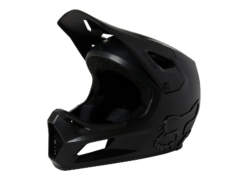 bicycle wheel dish adjustment-Fox Racing Rampage Full Face Helmet - Black-Black