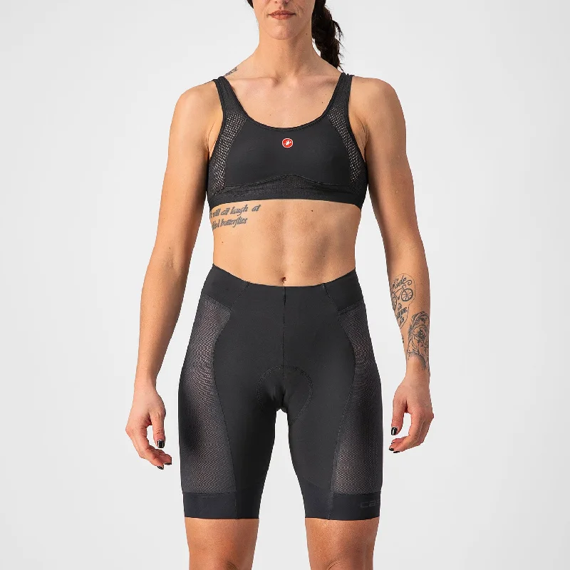 cycling clothing with wild spins-Pantaloncini donna Castelli Insider - Nero