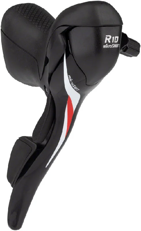 bicycle helmets for high-impact protection-microSHIFT R10 Right Drop Bar Shift Lever - 10-Speed Shimano Compatible BLK