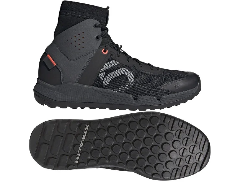 cycling clothing with thick straps-Five Ten Trailcross Mid Pro MTB Shoe - Core Black-Gray Two-Solar Red