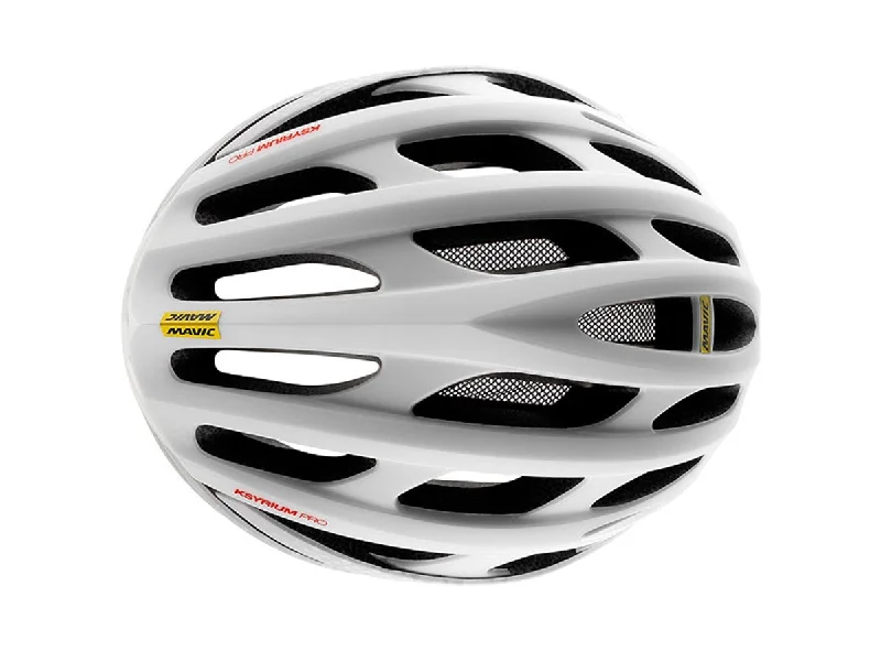 bicycle taillight visibility tips-Mavic Ksyrium Pro Road Helmet - White-Black