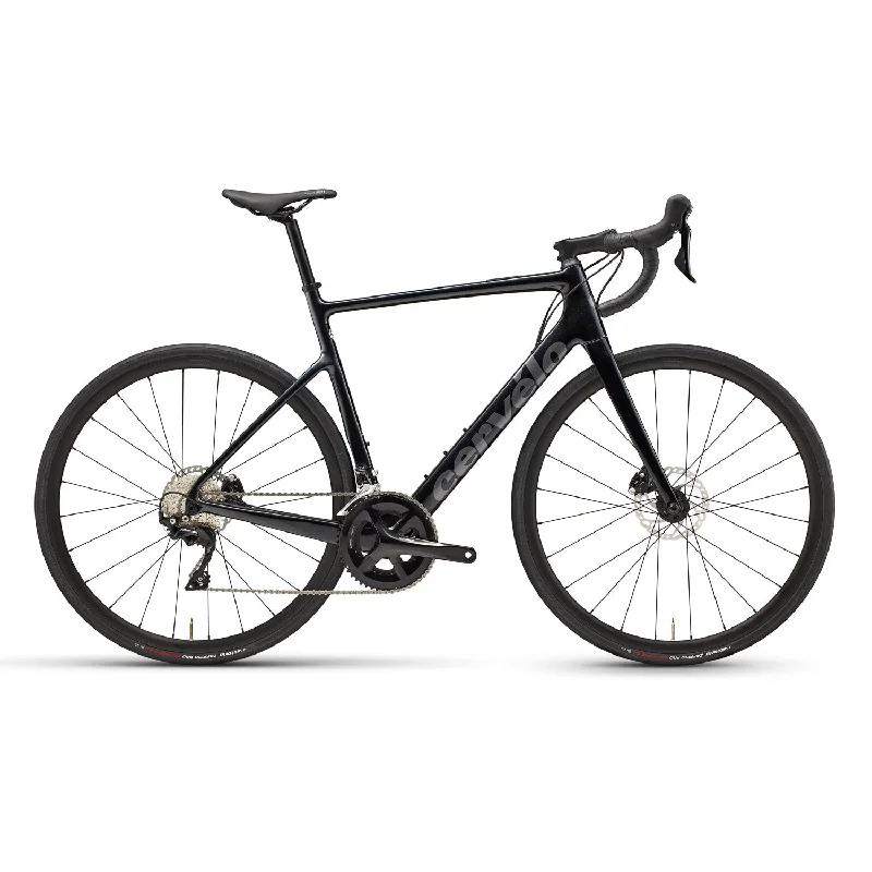 bike clothing for hot weather riding-Cervélo Caledonia Shimano 105 Di2, 2023 (Metallic Black) - 48cm, 54cm, 56cm, 61cm