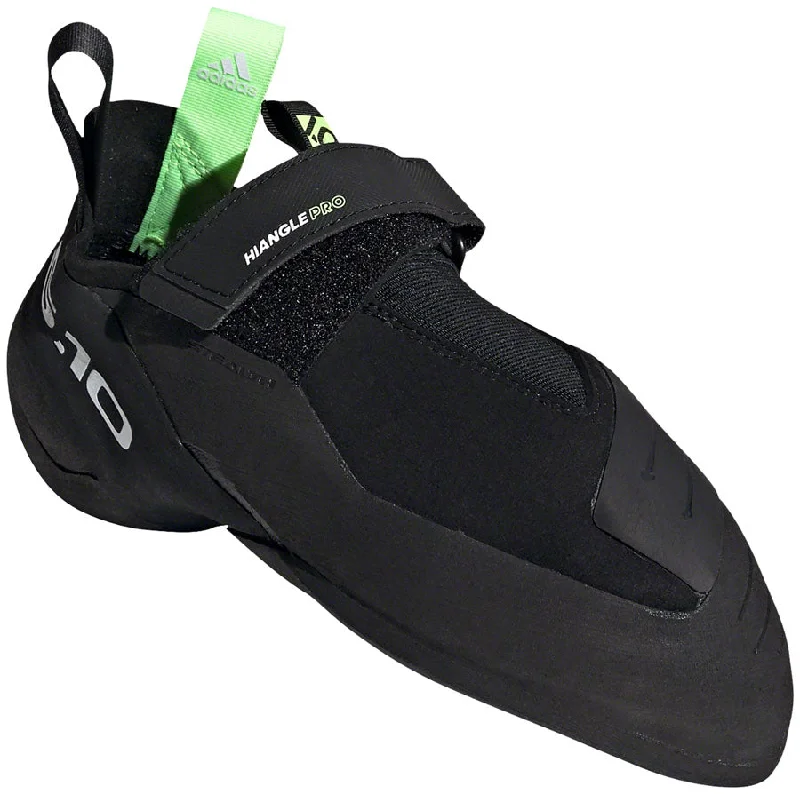 cycling clothing with wide rims-Five Ten Hiangle Pro Climbing Shoe - Men's, Core Black/FTWR White/Signal Green