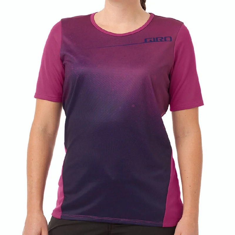 cycling clothing with peak flex-Maglia Donna Giro Roust - Berry Fade