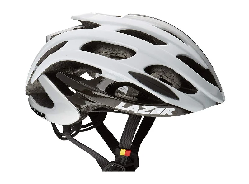 bicycle electric assist laws-Lazer Blade Road Helmet - White-Silver