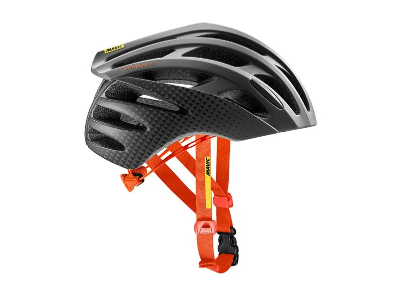 bicycle downtube protector types-Mavic Ksyrium Pro Road Helmet - Asphalt-Orange