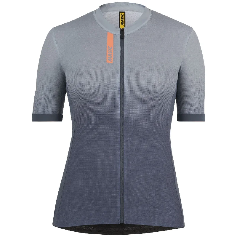 cycling clothing for hard sessions-Maglia donna Mavic Essential Graphic - Azzurro