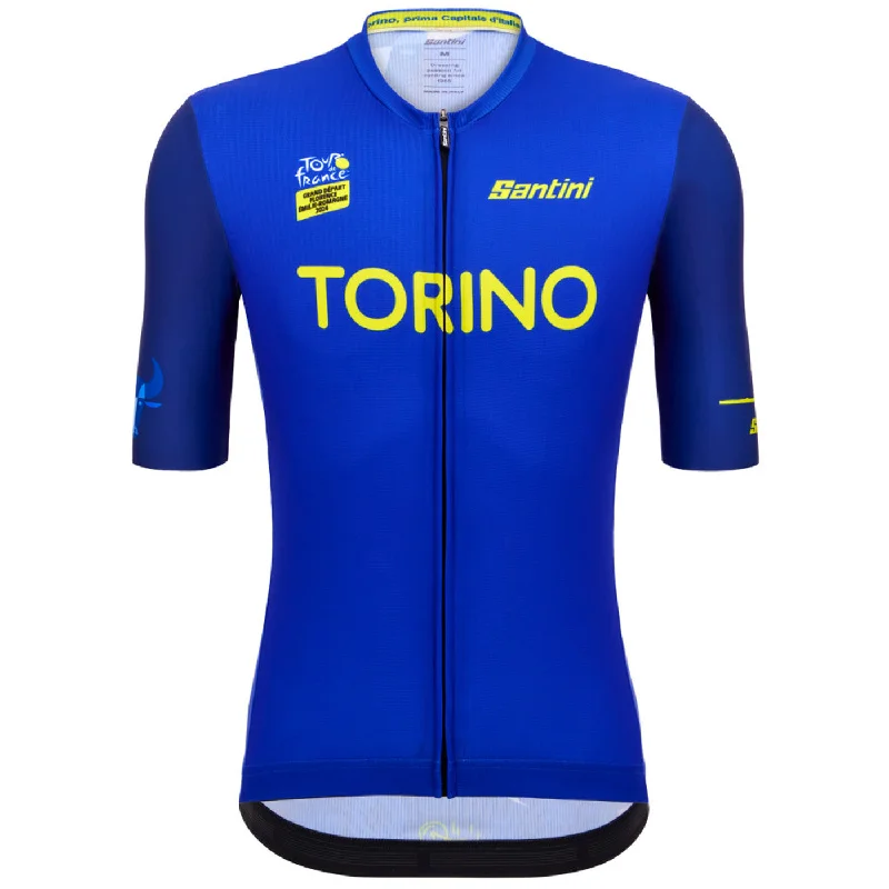 cycling clothing for tough lanes-Maglia Santini Tour de France 2024 - Torino