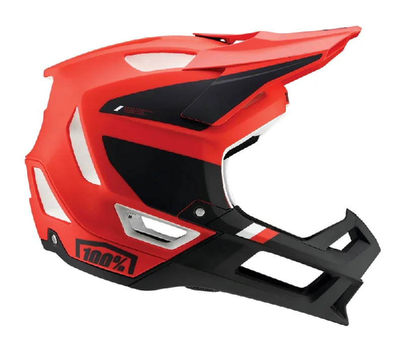 bicycle thru axle benefits-100% Trajecta Helmet - With Fidlock - Fluo Red - 2022