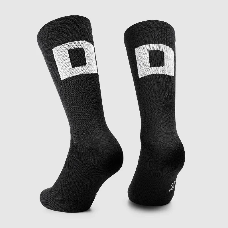 cycling clothing with calm spins-Calze Assos Ego D - Nero