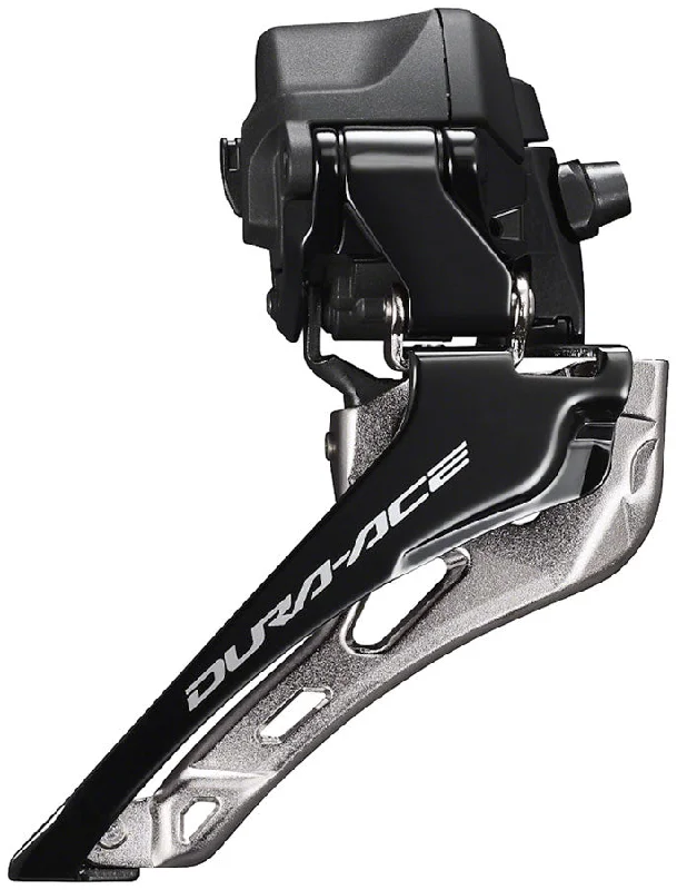 mountain bike pedals for rugged use-Shimano Dura-Ace FD-R9250 Di2 Front Derailleur - 2x12-Speed Braze-on Down Swing For 50-55t Max BLK/Silver