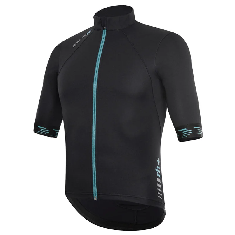 wallet-friendly cycling clothing kits-Maglia Zerorh Shark - Nero Verde Acqua