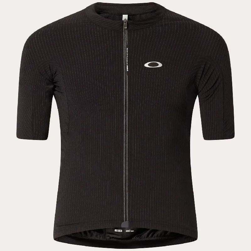 cycling clothing for combo sports-Maglia Oakley X Q36.5 Gridskin Pinstripe - Nero