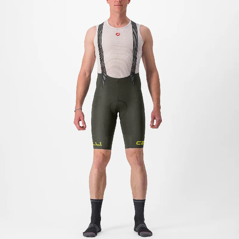 cycling clothing with resilient seams-Salopette Castelli Free Aero RC Classic - Verde